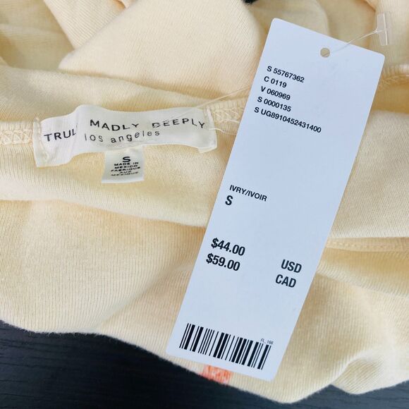 Urban Outfitters Crop Top Womens Small Flower Floral Scallop Truly Madly Deeply - Picture 7 of 10